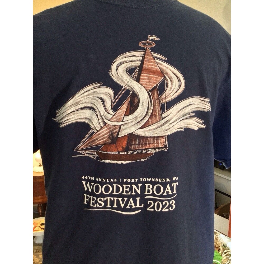 46th Annual Port Townsend Wooden Boat Festival (2023) T Shirt,Size Medium